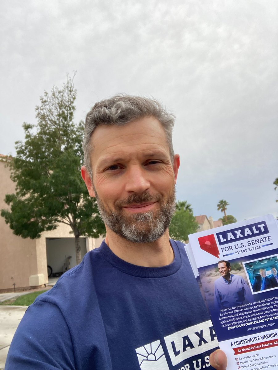 TeamLaxalt's tweet photo. It’s a beautiful day to knock doors & #DefendNevada 🇺🇸 https://t.co/5dCACVvLPI