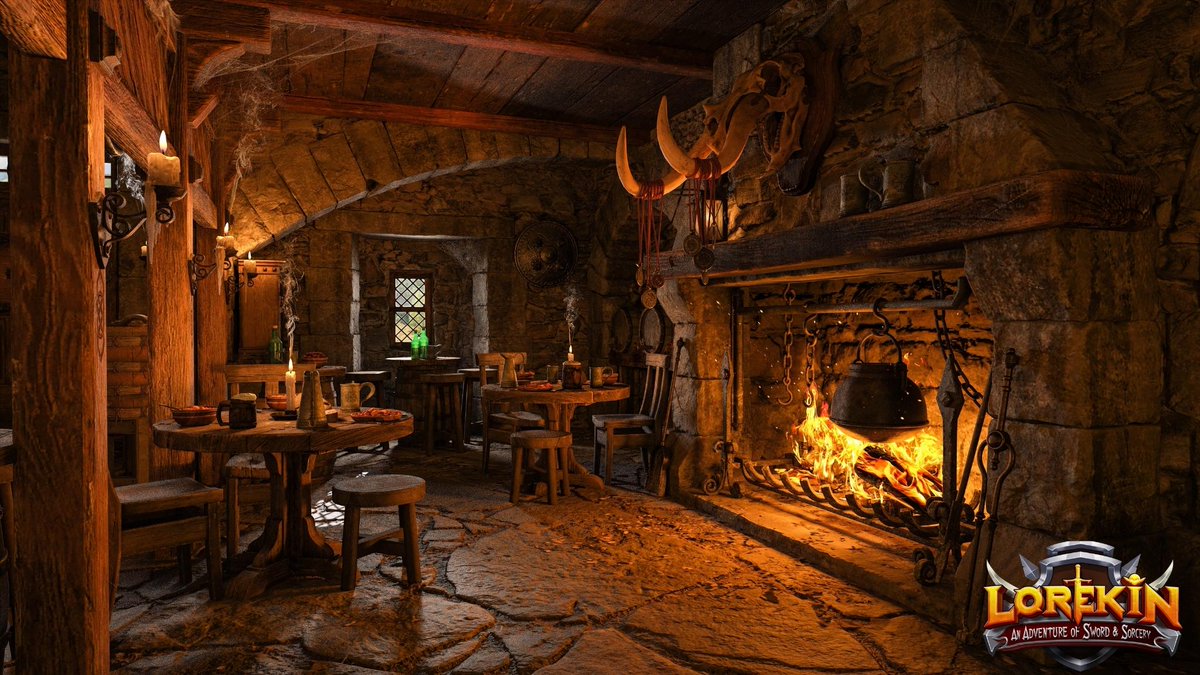 The Tavern, Lorekin's drinking hole for adventures &amp; warriors a like. The best spot to tell stories of adventure, find new quests, or fist fight a rowdy Orc...🍻

First to interact &amp; open DMs will earn their seat: 
✨Follow <a href="/LorekinNFT/">Lorekin - Adventure of Swords & Sorcery 🔮</a> 
✨RT 
✨Like

#SolNFTs #SolanaNFT #NFTGame