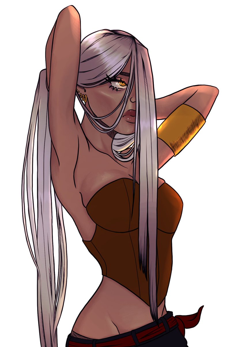 i don’t usually post info about my OC’s but this is my favorite one - Ysvara, mother of demons

just a they/them amalgamation in a skin suit
