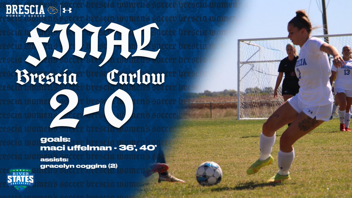 FINAL: Maci Uffelman's 1st half brace on assists from Gracelyn Coggins led the Bearcats to a River States Conference victory over the Carlow Celtics!  All the girls put in a great shift this afternoon!

The 4-7-1 Bearcats travel to Midway on Thursday.
#DoTheWork | #BTB