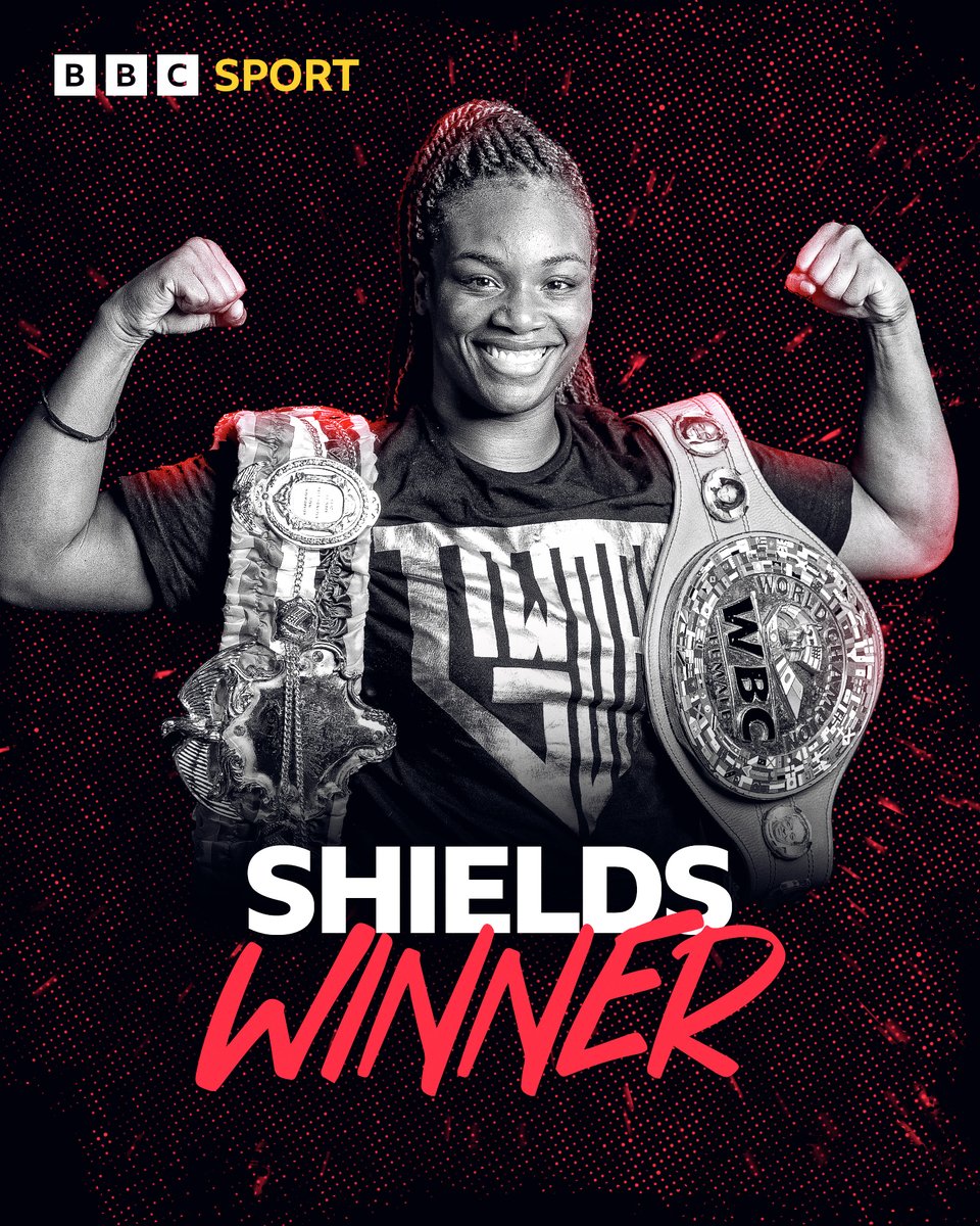 BBCSport's tweet photo. CLARESSA SHIELDS HAS DONE IT 🙌

She is the undisputed middleweight champion! 🥊 

#BBCBoxing #ShieldsMarshall https://t.co/iCr0Zga89J