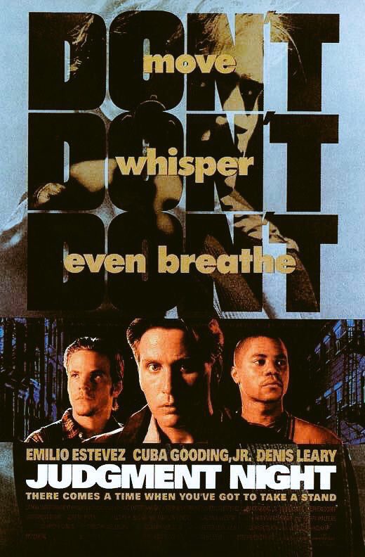 🎬MOVIE HISTORY: 29 years ago today, October 15, 1993, the movie ‘Judgment Night’ opened in theaters!

#EmilioEstevez #CubaGoodingJr #DenisLeary #StephenDorff #JeremyPiven #PeterGreene #Everlast #MichaelWiseman #MichaelDeLorenzo #ChristineHarnos #StephenHopkins