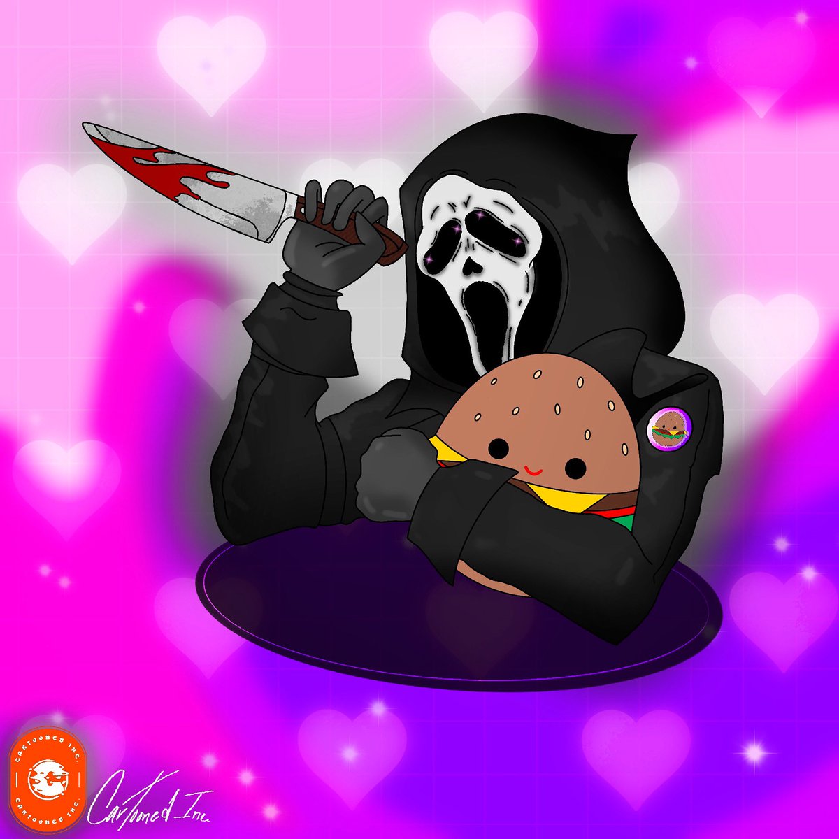 We did a #spookyszn design inspired by our favorite <a href="/squishmallows/">Squishmallows</a> Carl. 

DM us for art commissions!