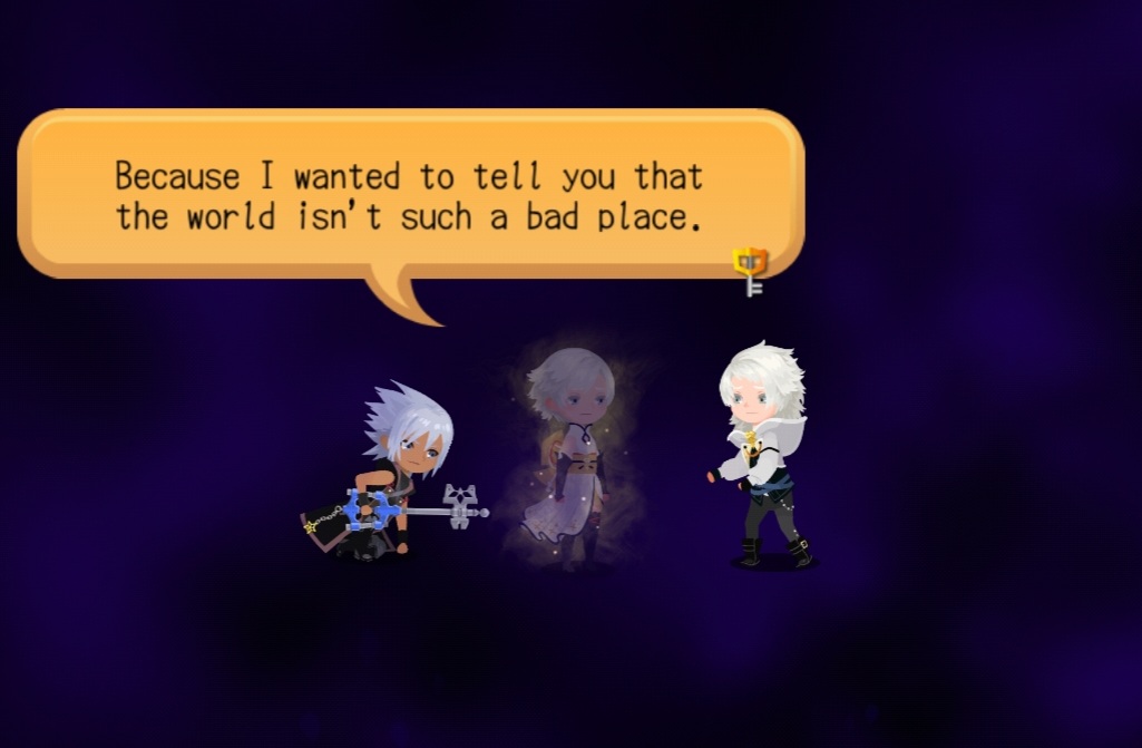 khxquotes's tweet photo. "I wanted to tell you that the world isn't such a bad place."
#KingdomHearts #KHDR #Hoder https://t.co/HoRNg37snA