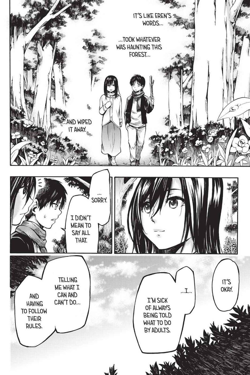 eremikarchive's tweet photo. “once eren spoke to me, i stopped being scared […] it’s like eren’s words took whatever was haunting this forest and wiped it away.” https://t.co/yOK3OJ2dg8