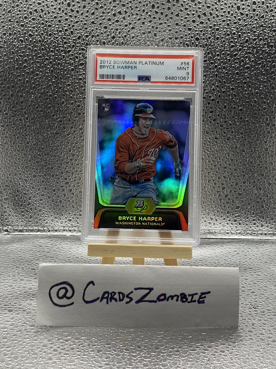 CardsZombie's tweet photo. Little preview for the next giveaway!!!!! #RingTheBell #TheHobby #Postseason #MLB #PSAcard #PSA #BowmanChrome #RC #Harper #Giveaway #Alert #AlertAlert #RT #fyp https://t.co/QX7ZpTQVSz