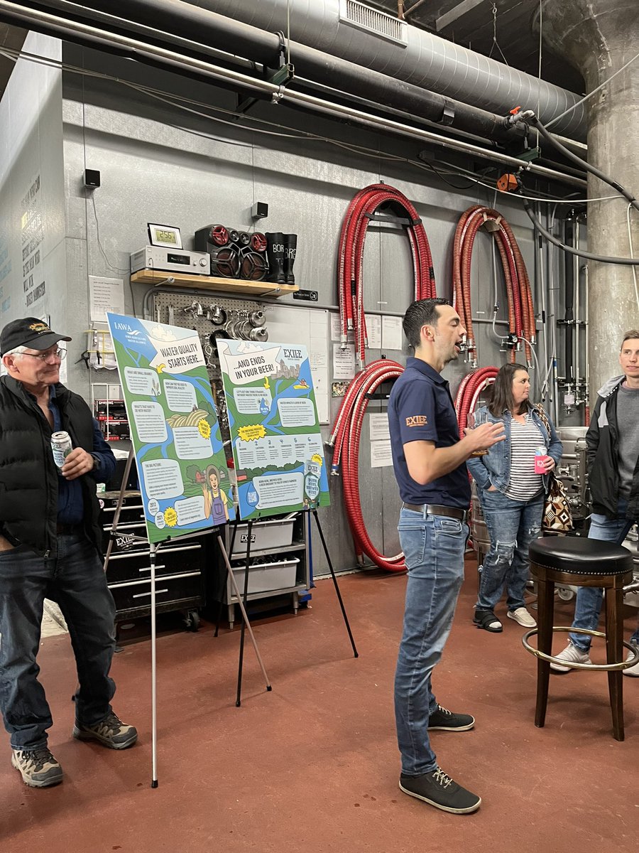 Chirpy_Susan's tweet photo. Great highlight of partnerships around water quality today - and I had the chance to try a tasty beer!  Clean water, sustainable ag, and new ideas all coming together with @ExileBrewingCo &amp; @IAwateralliance. Hope this small grain momentum continues!#bornherebrewedhere @IADeptAg https://t.co/LGhjas1Gt8