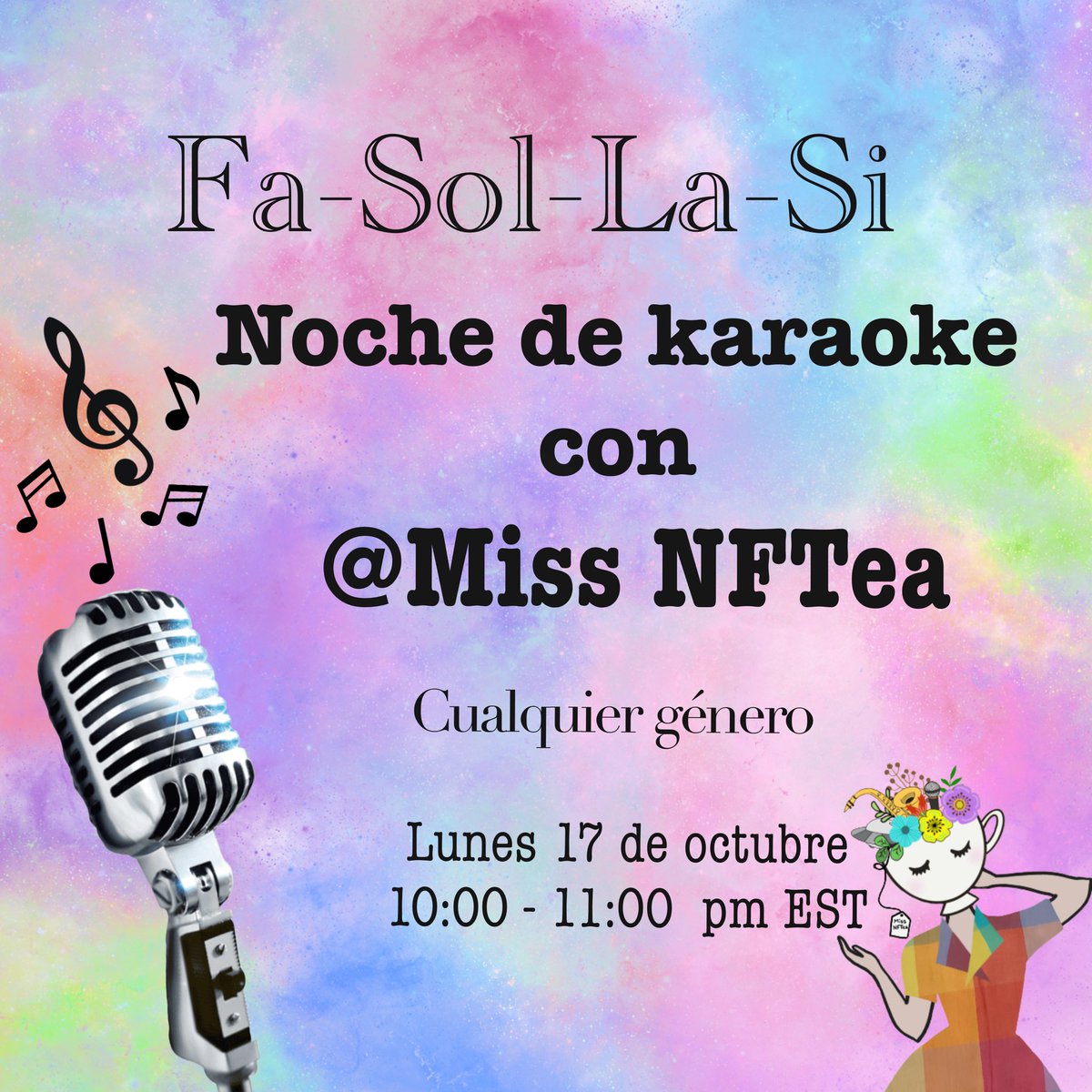 Hi #web3lians 🦄
We are back. 🙏 

Noche de Karaoke este lunes 17 de octubre. Tema libre. No te lo pierdas. #karaokenight #web3karaoke