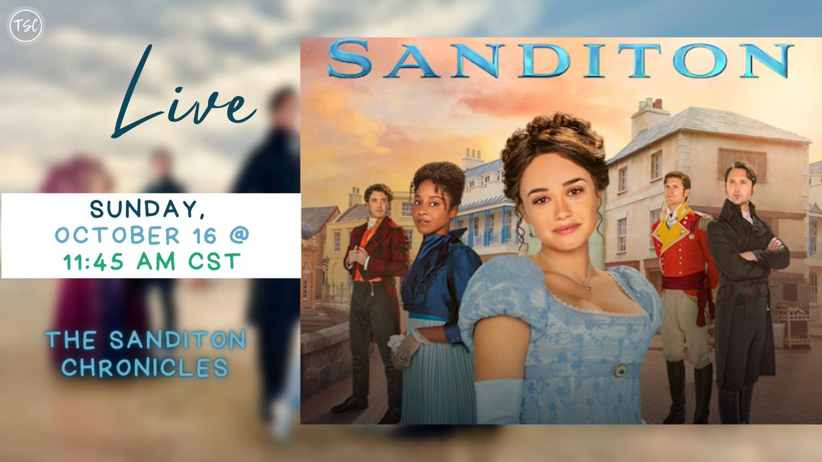 TWO days IN A ROW! Join us Tomorrow - October 16 @ 11:45 AM CENTRAL

I will be going live from our PODBEAN account! sanditonchronicles.podbean.com
I will also being going live from our YOUTUBE account! youtube.com/channel/UC0Izh…
BE SURE TO SUBSCRIBE to BOTH to be notified when I go live.