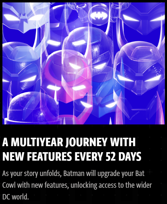 Bat Cowl 52 Day Update Dates*:
November 27, 2022
January 18, 2023
March 11, 2023
May 2, 2023
June 23, 2023
August 14, 2023
October 5, 2023
🦇#Batman #BatmanNFT #DCComics #GCDK #DCknightwatch #BatFam #TheBatman #HarleyQuinnCrew #BatmanTheLegacyCowl🦇