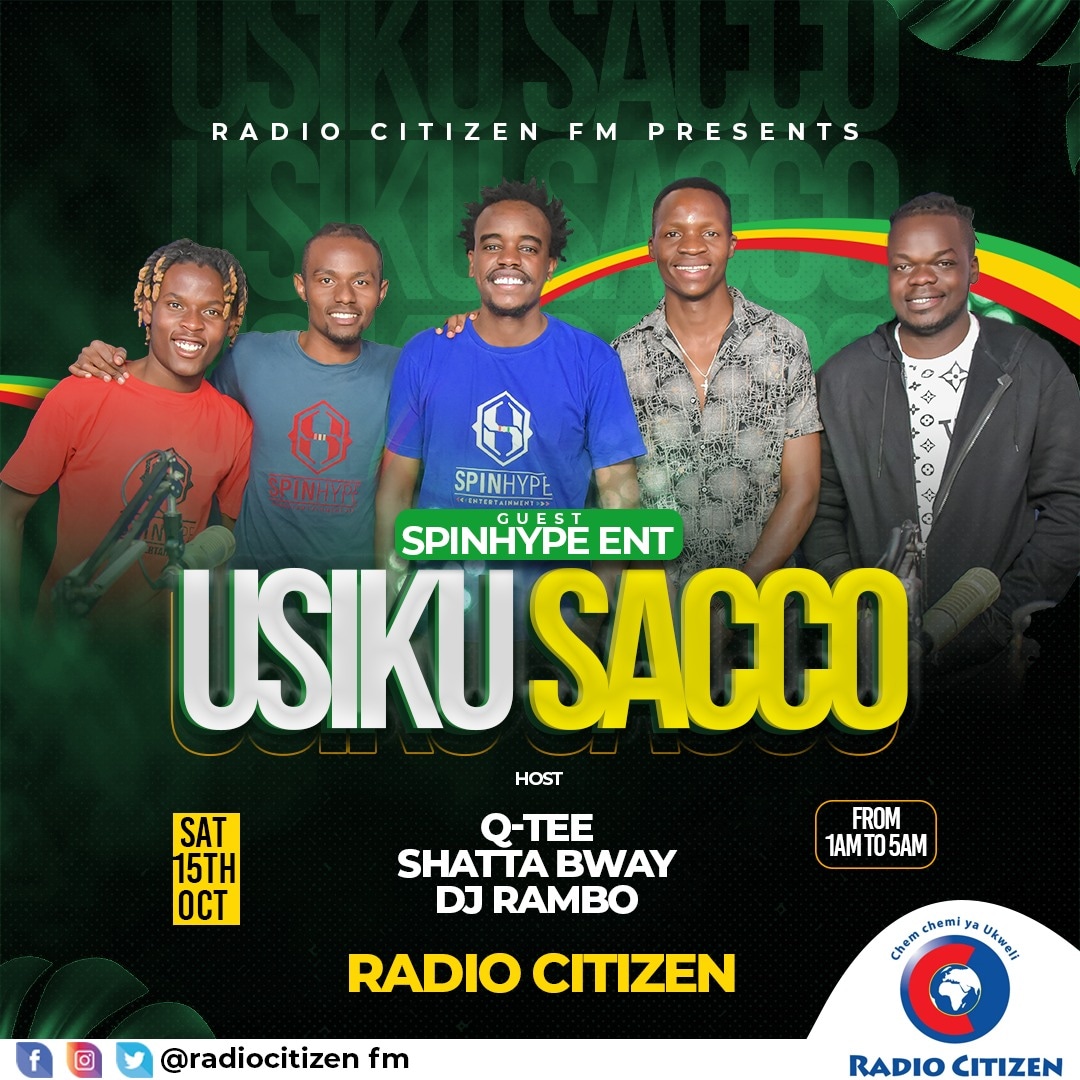 AQtee's tweet photo. #UsikuSacco massive we Dea so with @spinhypeent on @RadioCitizenFM. https://t.co/ebTWo7ZSDV