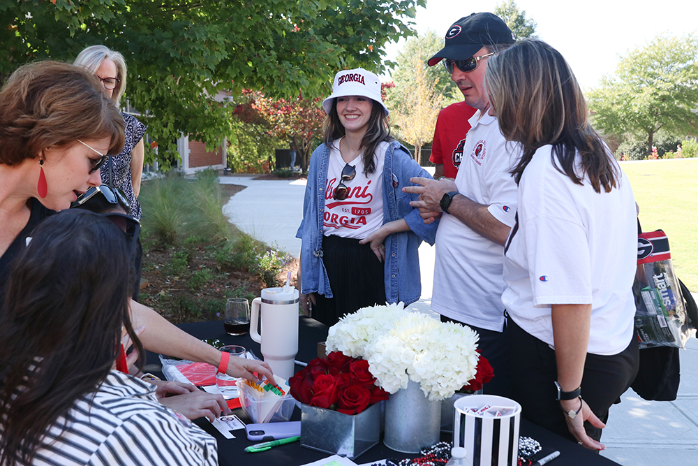 UGAGrady's tweet photo. Thank you to our alumni, faculty, staff and friends who joined us for our Homecoming tailgate today!

More pics here: https://t.co/vaL8jKD89S https://t.co/M7sfQLaZod