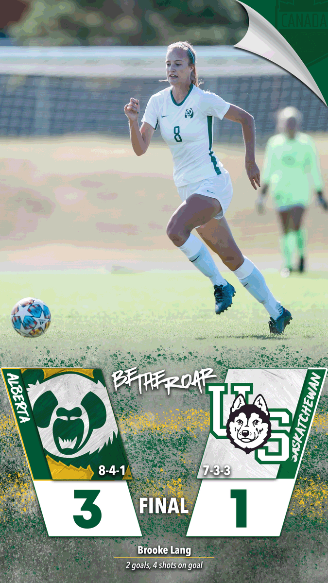 Pandas Soccer (@pandassoccer) on Twitter photo ๐๐๐ก๐๐ | ๐ฃ๐๐ก๐๐๐ฆ ๐ช๐๐ก
A pair of goals from Brooke Lang and Adrienne Poulin's 10th of the season was enough to earn the 3-1 win this afternoon over Saskatchewan!
Next up, graduating Pandas day tomorrow at 12pm vs Regina Cougars.
Box Score: bearsandpandas.ca/sports/womens-โฆ ๐๐๐ก๐๐ | ๐ฃ๐๐ก๐๐๐ฆ ๐ช๐๐ก
A pair of goals from Brooke Lang and Adrienne Poulin's 10th of the season was enough to earn the 3-1 win this afternoon over Saskatchewan!
Next up, graduating Pandas day tomorrow at 12pm vs Regina Cougars.
Box Score: bearsandpandas.ca/sports/womens-โฆ
