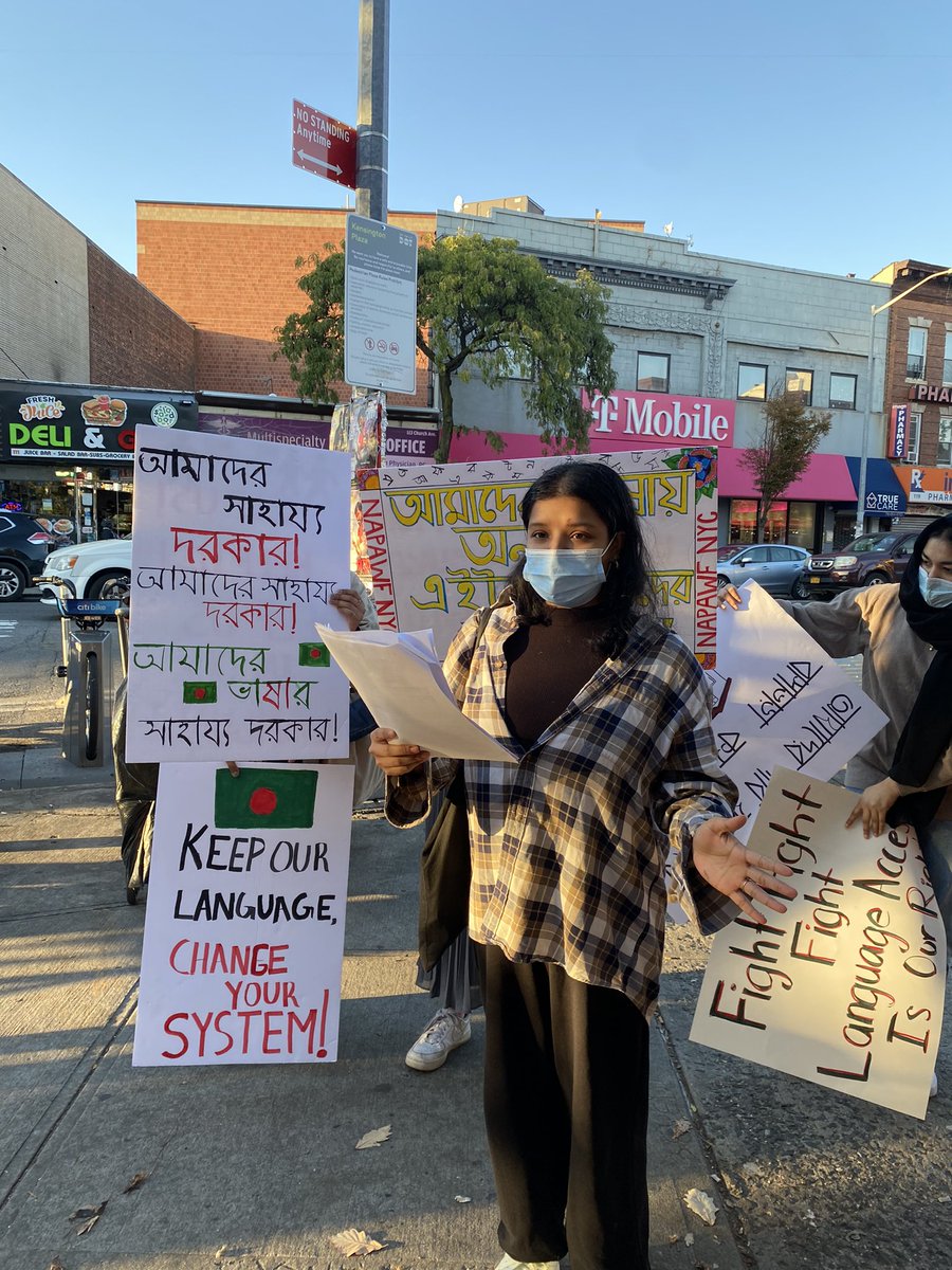 napawfnyc's tweet photo. What. An. Action. 

NAPAWF members in Kensington demanded true #LanguageAccess when applying for benefits from @NYCHRA chanting “Keep our language, change your system!” https://t.co/SvYlBWMQ50