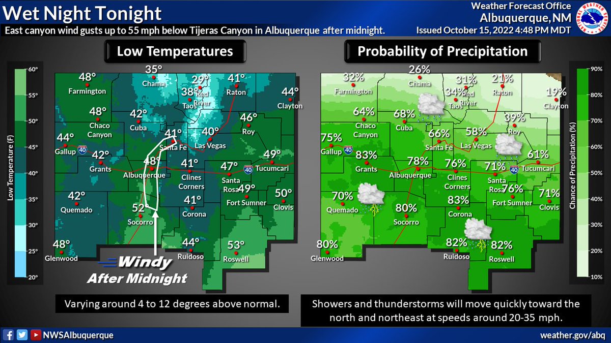 NWS Albuquerque on Twitter "Wet weather tonight thru Monday as a storm