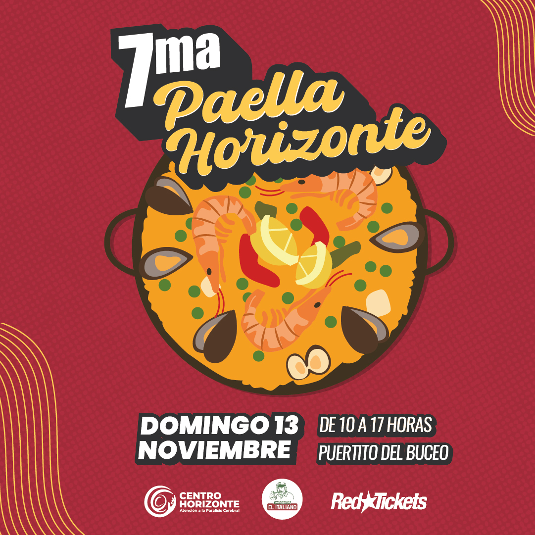 HorizonteCentro's tweet photo. ¡Con alegría nos volvemos a encontrar para la clásica paella a beneficio del Centro Horizonte!

🗓 DOMINGO 13 DE NOVIEMBRE
🕣 DE 10 A 17 HORAS
📍 PUERTO DEL BUCEO

Sumate y conseguí tu ticket en Redtickets: https://t.co/XK6pnMIrGi https://t.co/5mvs4khQWe