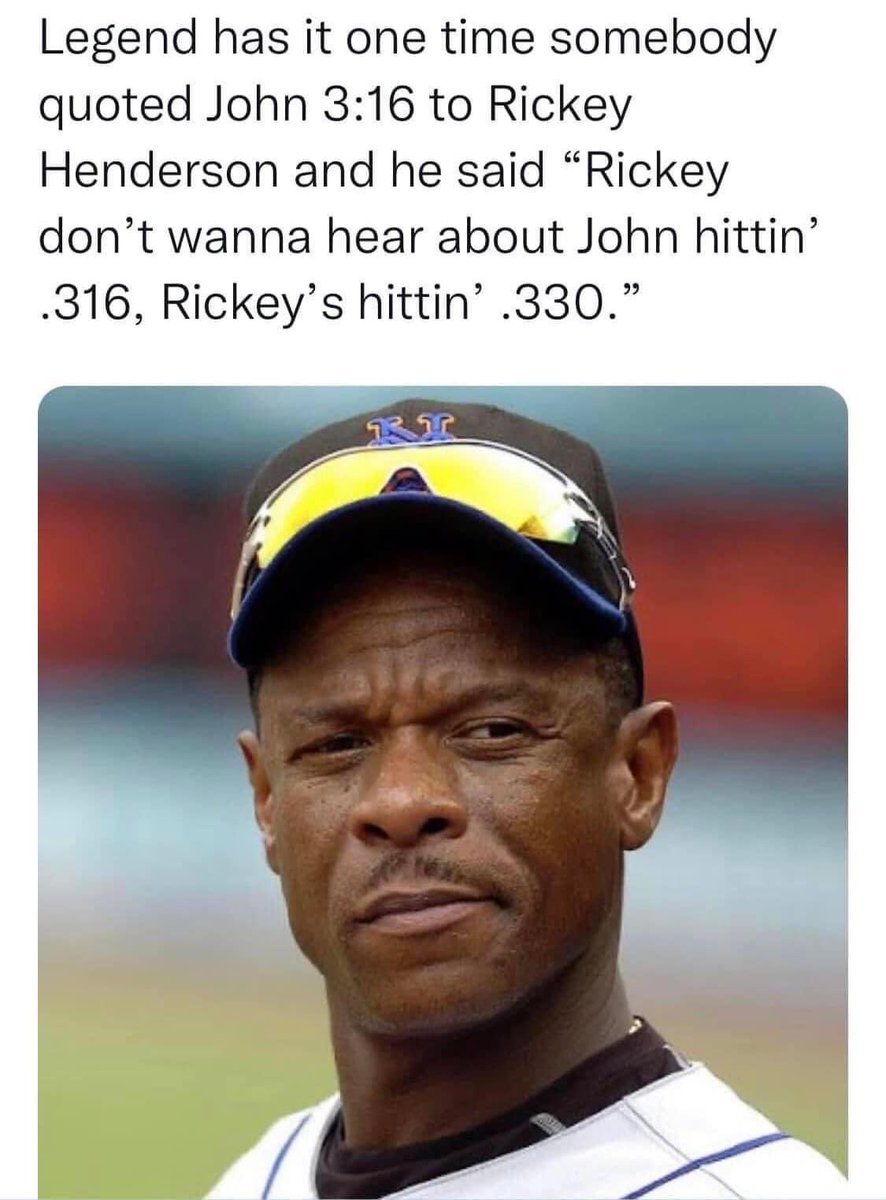 Out of all the Rickey Henderson stories, this is one of my favourites