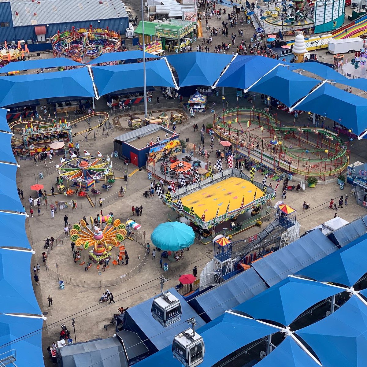 AggieAstronomer's tweet photo. Views of Dallas from the Texas Star ferris wheel at the State Fair of Texas. ๐ก
@StateFairOfTX #Dallas #DFW #Texas #StateFair #TexasStar #FerrisWheel #BigTex #BlueSkies #GigEm #GodIsGood https://t.co/k8i1Soj6MB