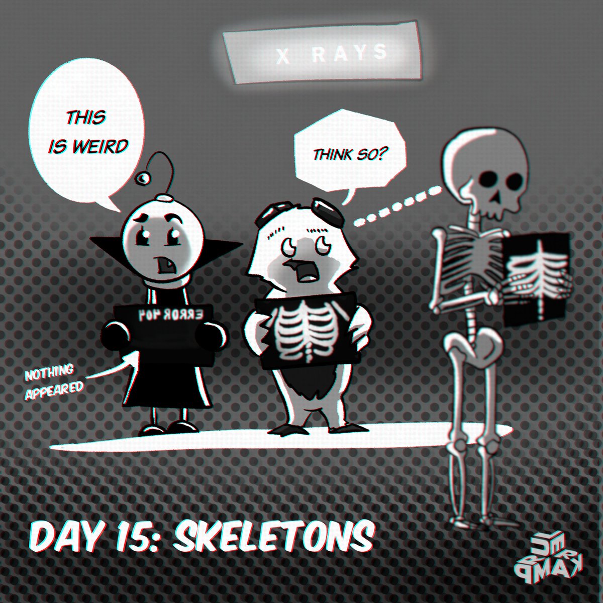 Rulerkamp's tweet photo. Day 15: Skeletons

x-rays should show the bones, but only on the plate.

Almost halfway to @lynnytheyellow1  list

#lynnytober2022 #skeleton #skeletons #bones #bone #xrays #oc #myoc #vampire #spacevampire #penguin #fangsandstars #comic #mycomic #amateurcomic https://t.co/6IeNqA3bvy
