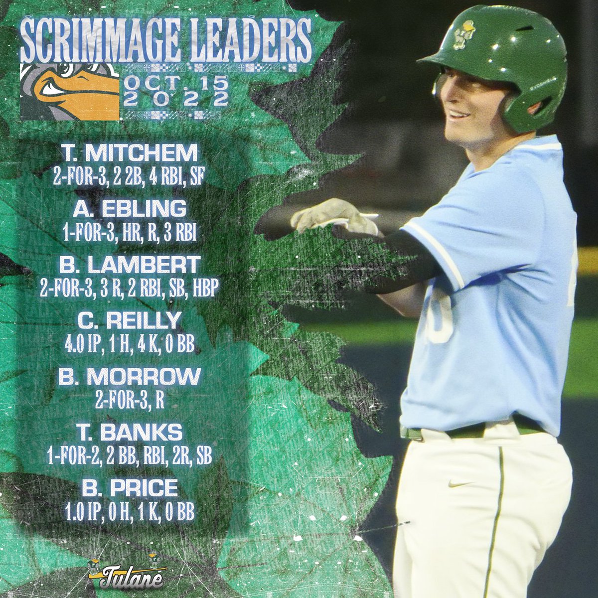 The guys were swingin' it well tonight.

#RollWave 🌊⚾️
