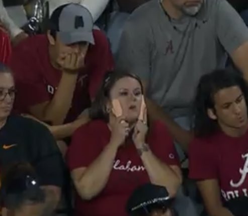 BarstoolBigCat's tweet photo. Is this woman consoling herself with tiny plastic hands? https://t.co/dq36bvuMTv