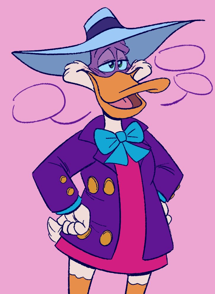 purpleterror91's tweet photo. #DarkwingDuck
Here's DW wearing some cute outfits! He is so very gender https://t.co/q9icChbVUM