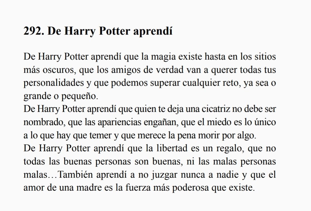 De Harry Potter aprendí... (365/365)