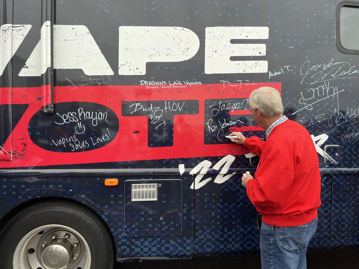 Stopped by the We Vape, We Vote Rally today in Eau Claire. 

I support the right of adults to quit smoking through vaping. 

It’s important we allow adults to make these choices for themselves.