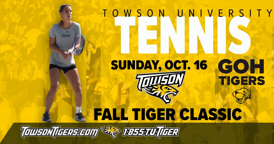 Towson_WTEN's tweet photo. Looking to End the Fall Season on a High Note!🐯
🐯🆚 Fall Tiger Classic
📍 - Tiger Tennis Complex
📅 - TODAY
⌚️ - 8:30 a.m.

#GohTigers x #UnitedWeRoar x #NCAATennis https://t.co/C56f5IK8r6