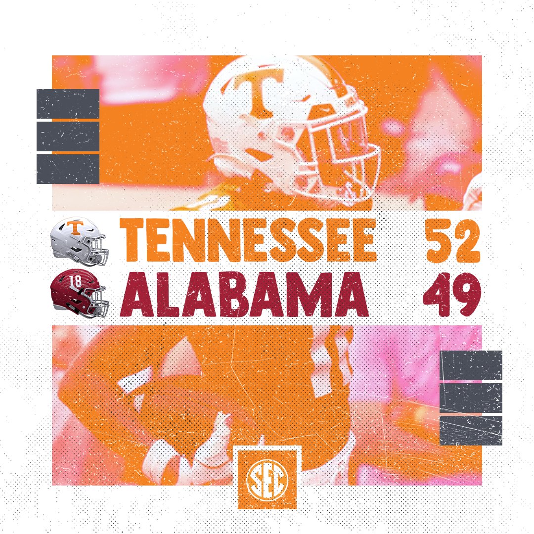 SEC's tweet image. THAT. GAME. 🤯

@Vol_Football x #SECFB