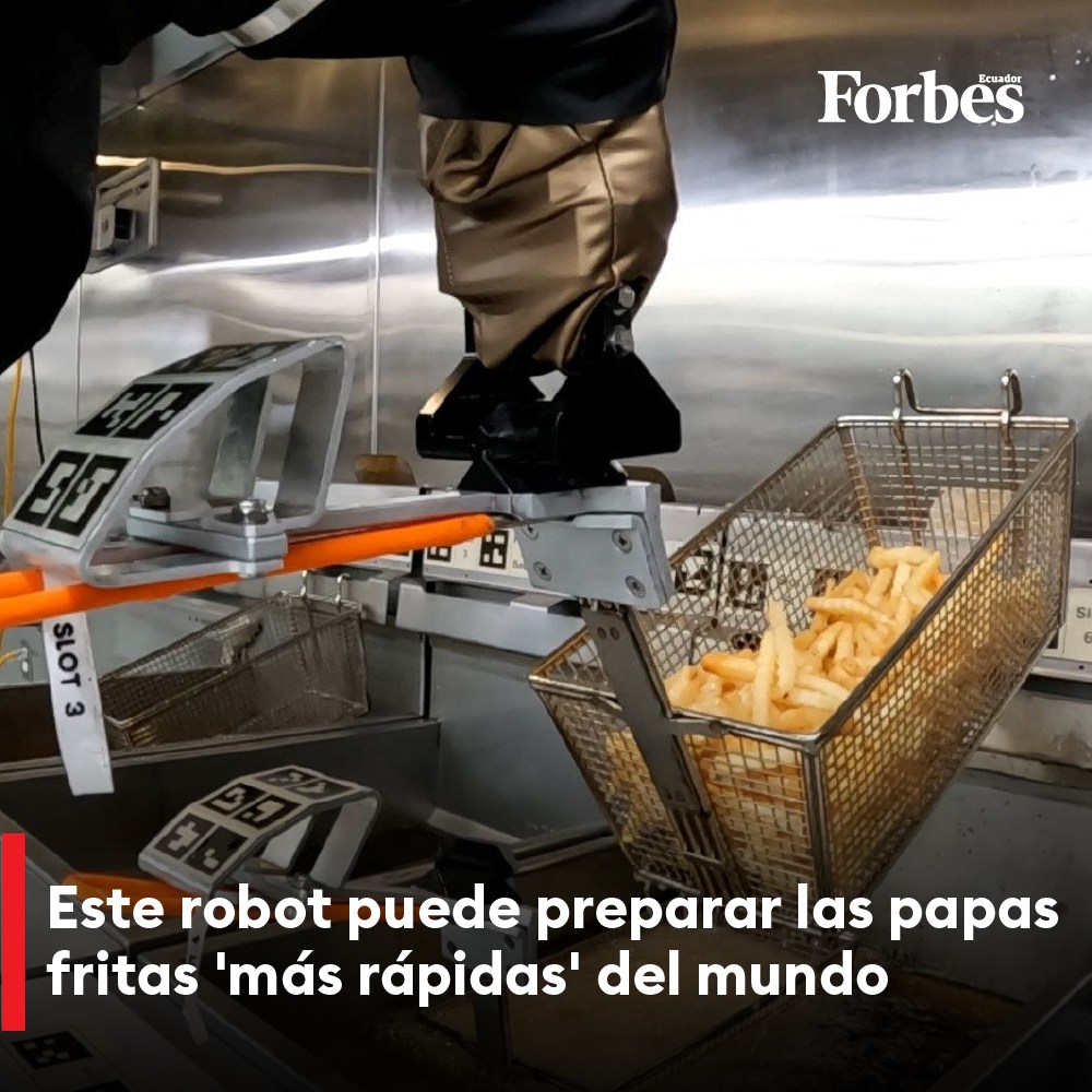 forbesecuador's tweet photo. #EnEstaSemana |Te imaginas un robot capaz de freír las papas fritas 'más rápidas del mundo? #Flippy2, desarrollado por Miso Robotics, puede automatizar el proceso de freír papas, cebollas y otros alimentos.
https://t.co/rVOAyRMc9O https://t.co/KogsKcZBwq