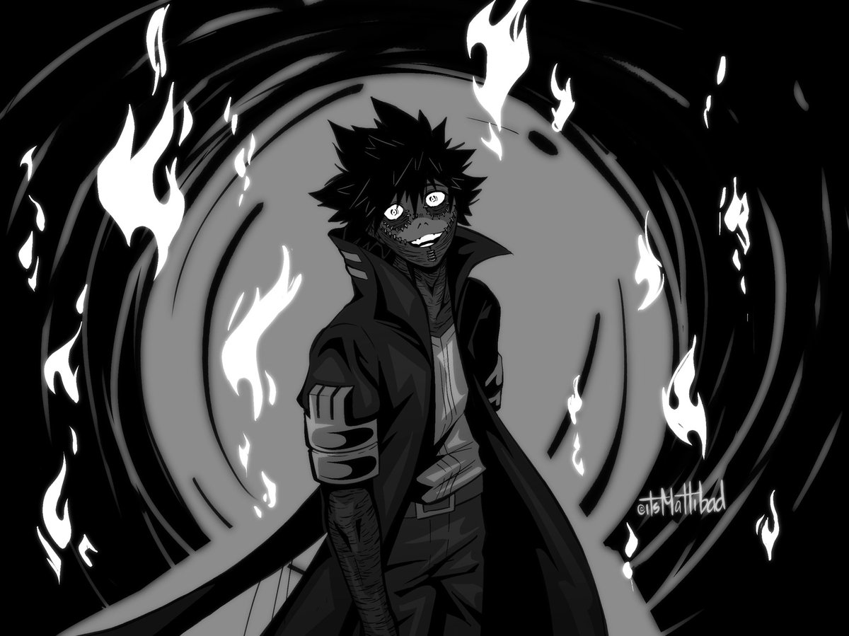 itsMattibad's tweet photo. Feral Dabi (black and white version) https://t.co/xjKZJhD6Ov