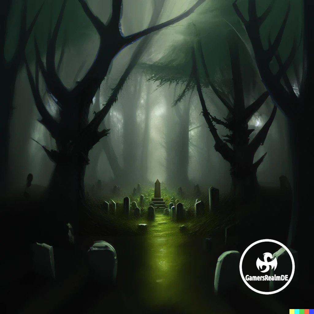 GamersRealmDE's tweet image. At places like these, in old times, people have buried their once loved ones. Nowadays it's the home to many different and dark creatures... Created for the 19th of the #PromptHouse #HAilloween2022 series. Used #stablediffusion and #dalle2 to create.