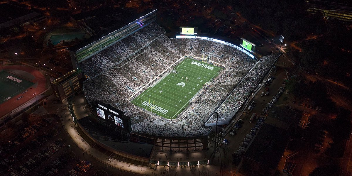 After a great visit and a talk with <a href="/CoachHawk_5/">Courtney Hawkins</a> I am very blessed to say that I have received an offer from Michigan State University💚🤍.