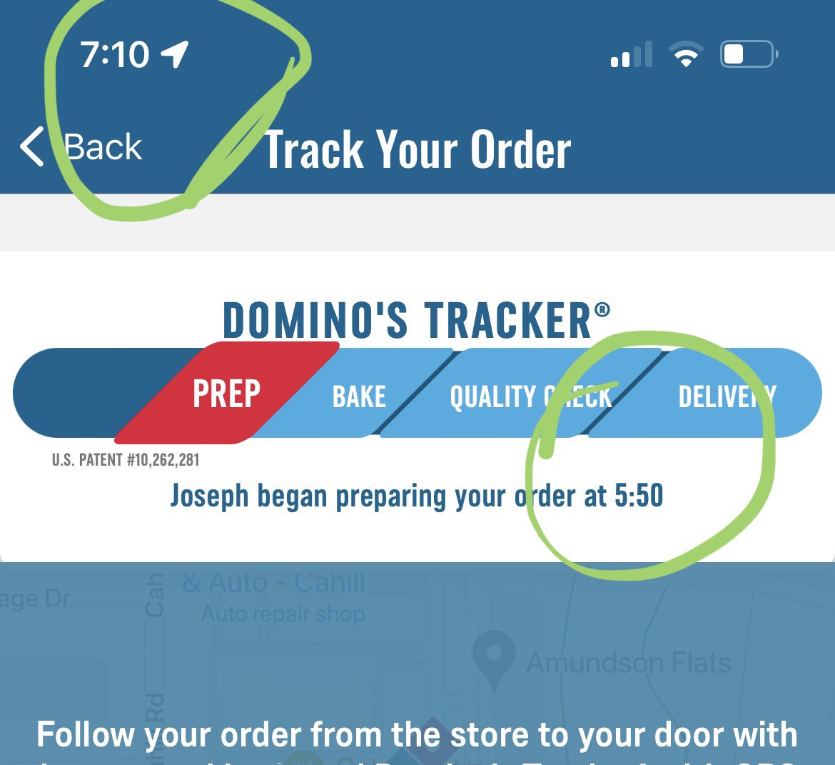 KCGlaser's tweet photo. Update @dominos - still hasn’t gone in the oven yet an hour and 20 minutes after we ordered https://t.co/VAeb7lckZv
