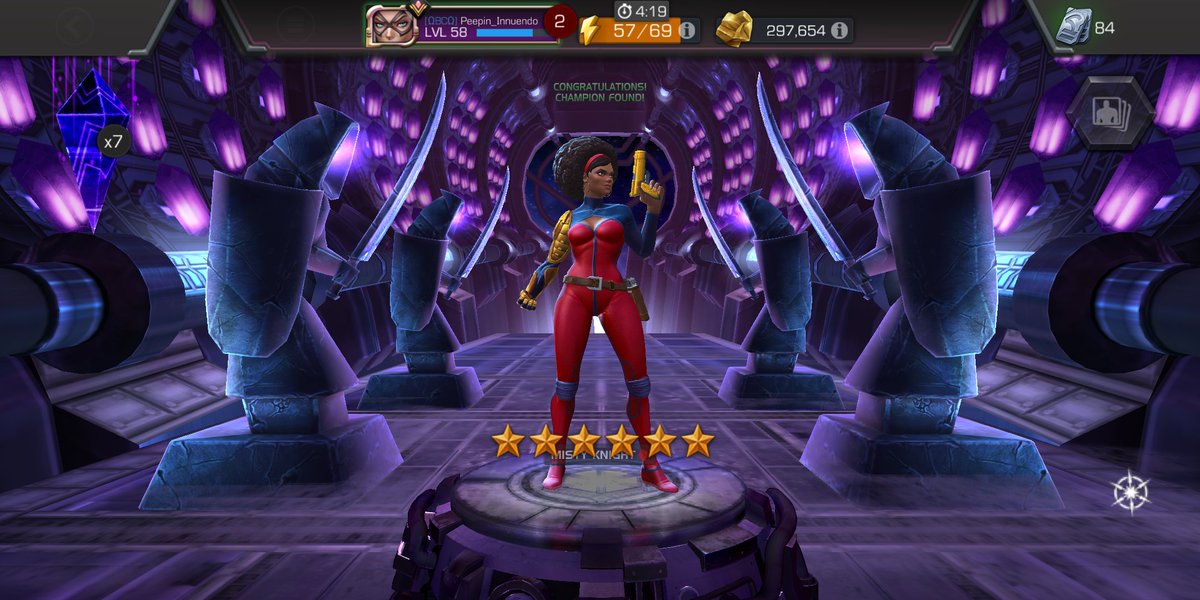 DeepDaemon's tweet photo. @ContestChampion Recently got Cav! Got some"Sweet" pulls from my Candy Cavs, I've bought 30 so far. Figures just after I maxed my 5* Torch... But my Roster is growing! I've got a long way to go still... (1/2) https://t.co/o16T5sxptP