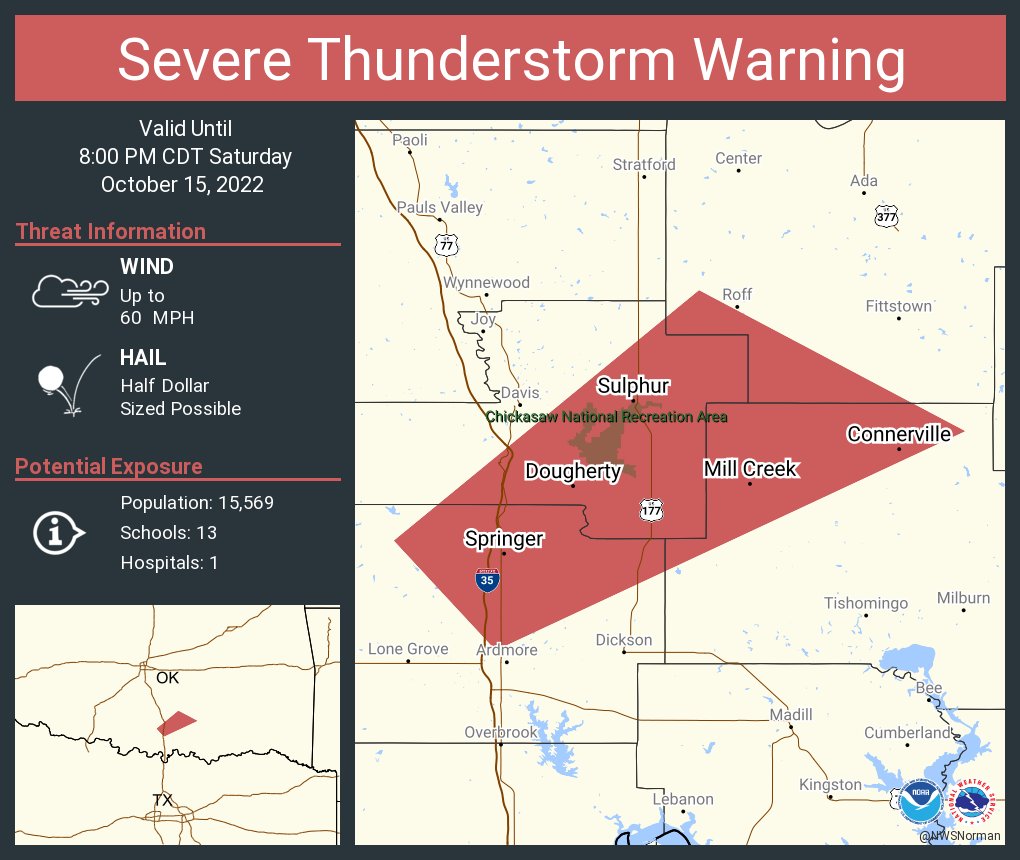 NWS Norman on Twitter "This storm will affect Lake of the Arbuckles."