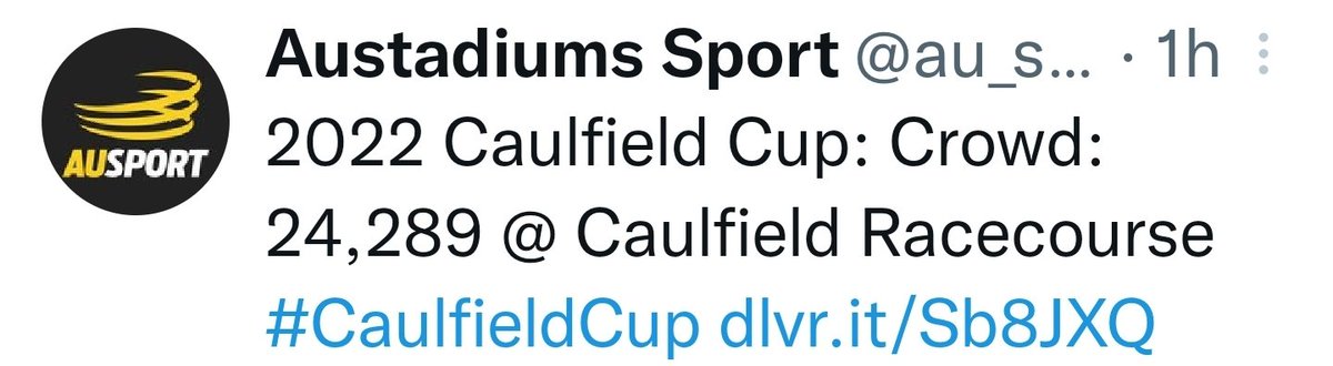 Peter V'landys showing Racing Victoria how its done.

Almost double the crowd at #theeverest compared to #CaulfieldCup 

Gen Admin Tix - 
Randwick $42, Caulfield $80

Thoughts <a href="/rtralphy/">ralph horowitz</a> 🤔