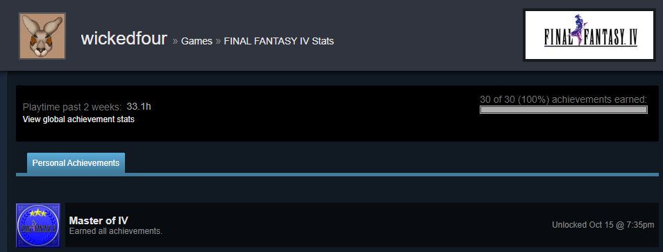Just finished getting all the achievements in FF4! so far my favorite out of the older FF games 
#finalfantasy