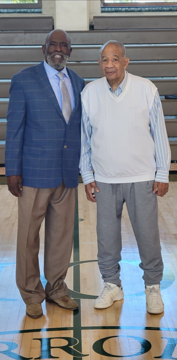 carroll_ad's tweet photo. Today October 15th 2022 was an Historic Day at Archbishop Carroll High School. The Official Gymnasium and Court Dedication honoring two great men; (Left) Carroll Holmes and (Right) George Leftwich https://t.co/biXvhBRTyZ