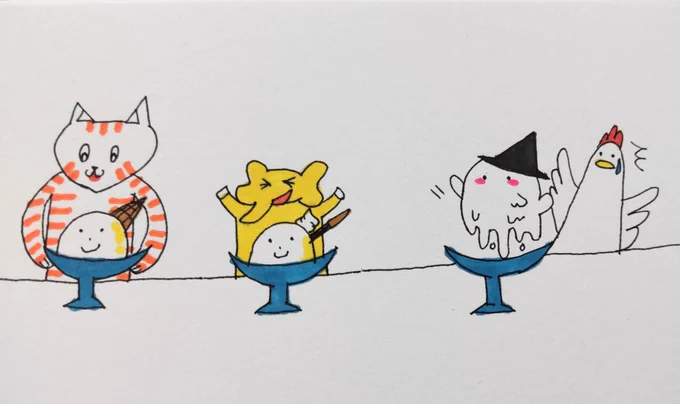 #ハロウィンアイスのおばけちゃんアイスを皆で食べようとしたら、ニワちゃんのアイスはおばけちゃんでした!! 