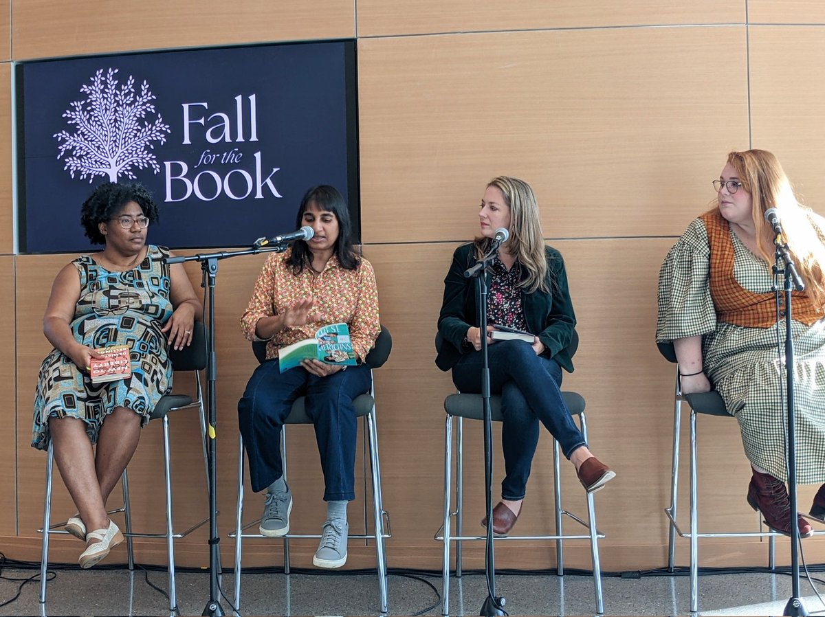 crunchychewy's tweet photo. Loved this panel on Portraits of Middle America with @DeMistyB
@Jyotsna_Sree & @mscholesyoung at GMU @FallfortheBook #fallforthebook https://t.co/wkKBCkUPMp