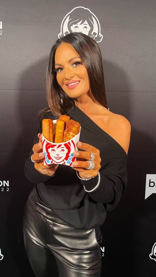 BravoTV's tweet photo. Only thing better than brunching with Bravolebs is having @Wendys French Toast Sticks for brunch! #Bravocon #ad https://t.co/0jvWROqkut