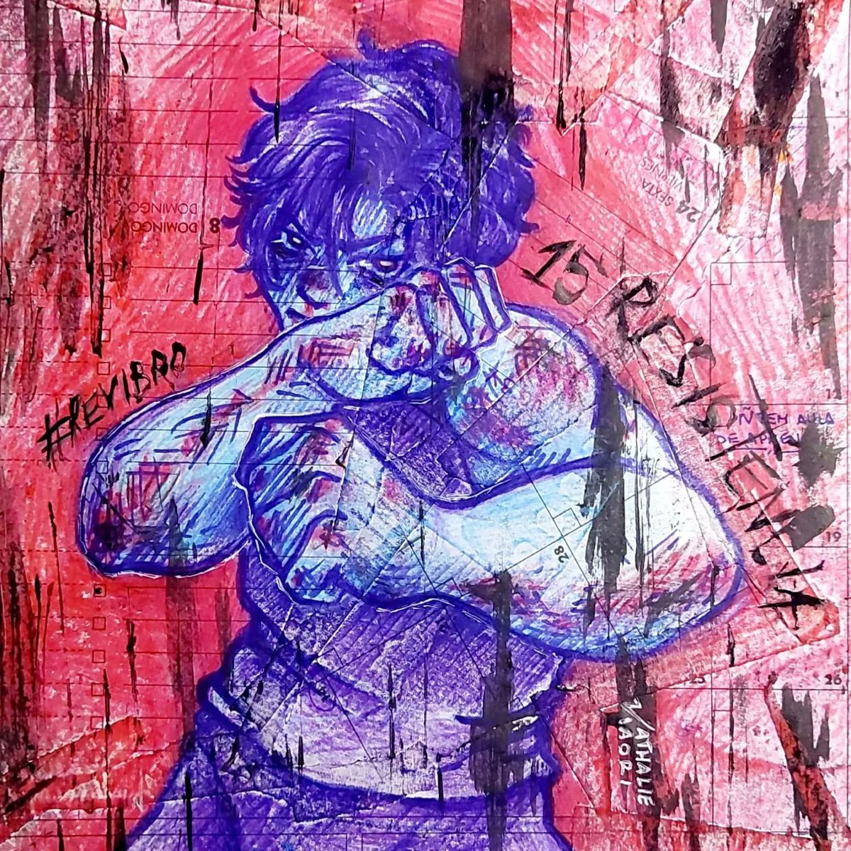 nighkaori's tweet photo. #REVIBRO 15° DIA - RESISTÊNCIA 

Contra aqueles que tentam te derrubar, grite. Contra aqueles que querem sua destruição, resista.

#REVIBRO_nightkaori #resistencia #resistência #lapisdecor #caneta #canetinha #luta #sangue https://t.co/otDGyKWYTg