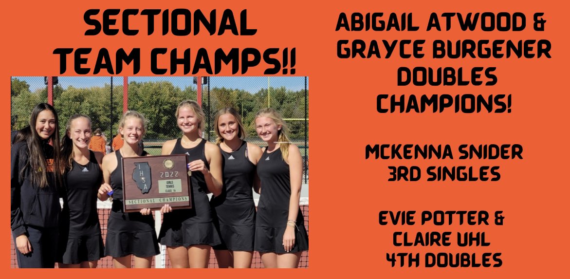 LTigerTennis's tweet photo. Congratulations to the ladies for their Sectional Team Championship! 5 of the girls qualified for State and we will be heading to Chicago for the big dance! So proud of them! 🎾 https://t.co/UDD7PnIBAf