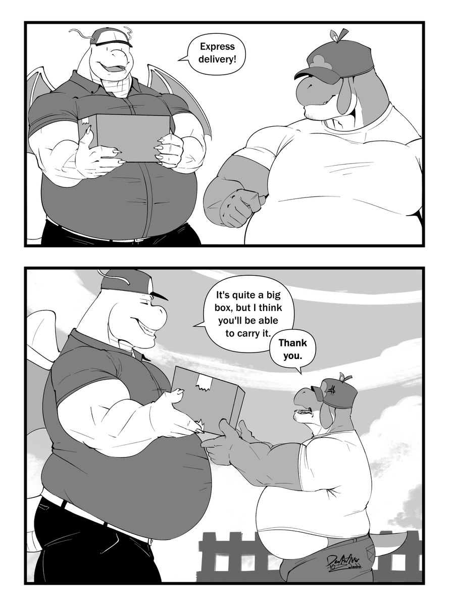 DeadAnthro's tweet photo. Teasing your smoll friend 🐲🍎🧡 https://t.co/qqu4PtFp7k