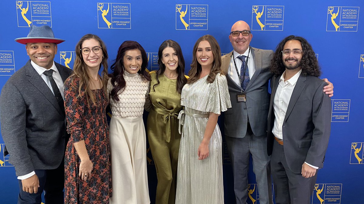 Some of team <a href="/WCCO/">WCCO | CBS News Minnesota</a> at the <a href="/MidwestEmmys/">Upper Midwest Emmys</a> ! <a href="/SeawrightSays/">Norman Seawright III</a> <a href="/Kirsten_TV/">Kirsten Mitchell</a> <a href="/ImakeTVdaily/">Lewis Karpel</a> <a href="/NaceAki/">Aki Nace</a> <a href="/Leah_M_Henry/">Leah Henry</a> #midwestemmys