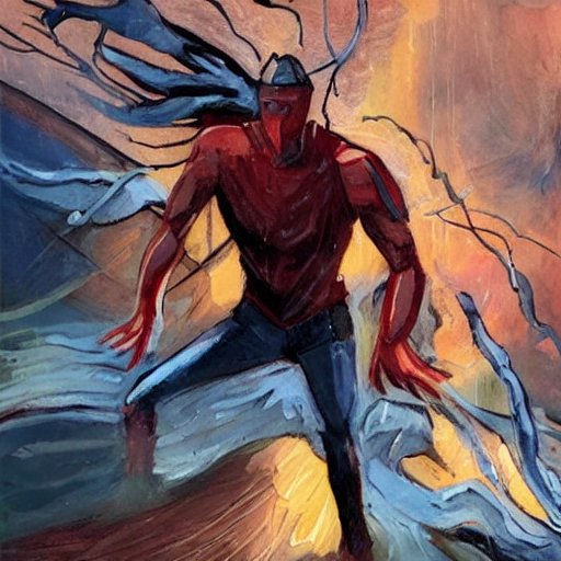 世間がAIと絵師の対立を憂う中、頭に餡が詰まったヒーローのキャラ名入れて遊んでいる 