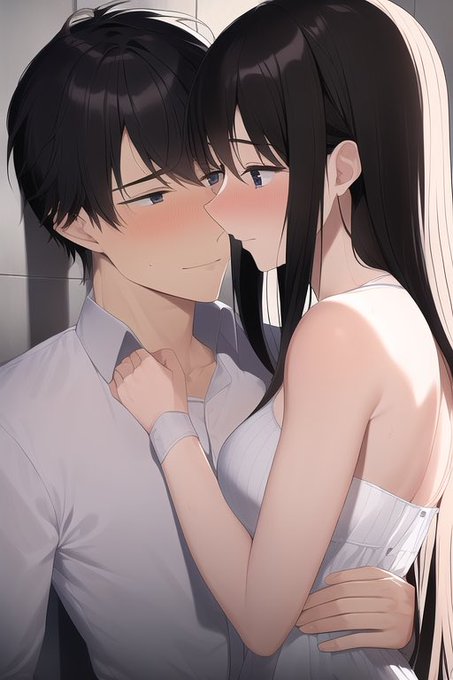 「Two people in a clean relationship.」

清い関係の二人

全然清くない

#NoveAI 