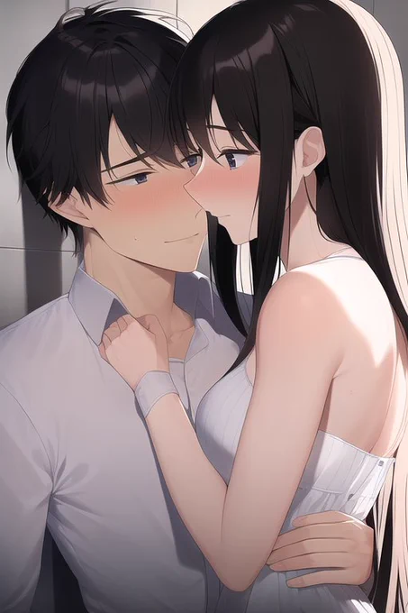 「Two people in a clean relationship.」

清い関係の二人

全然清くない

#NoveAI 
